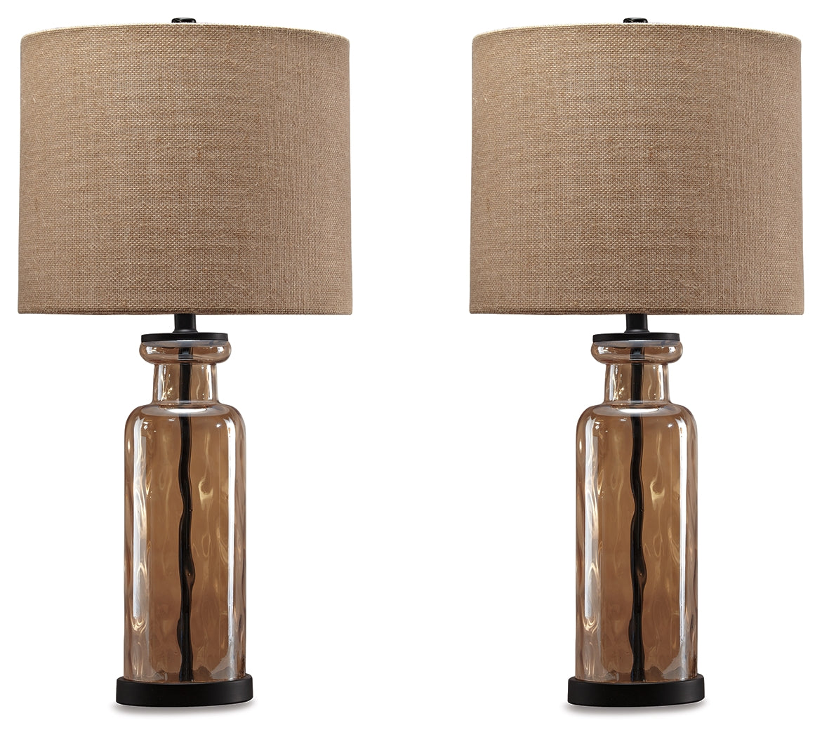 Coral Furniture - Ashley Furniture - Laurentia Lighting - Table Lamp (Set of 2) / Champagne - L431414X2