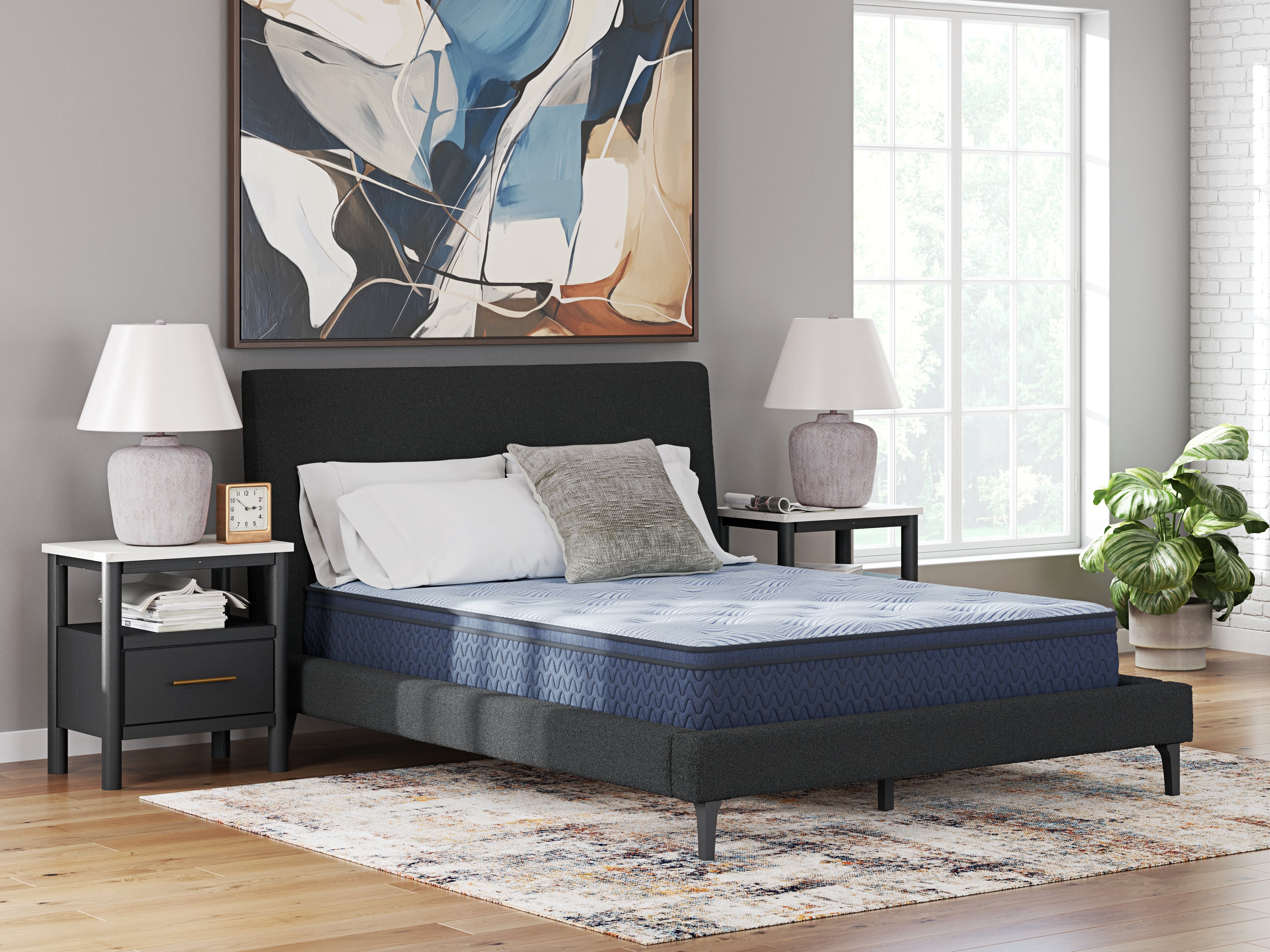 Coral Furniture - Ashley Furniture - Peak 2.0 12 Hybrid Mattresses - Full / Light Blue - M20321