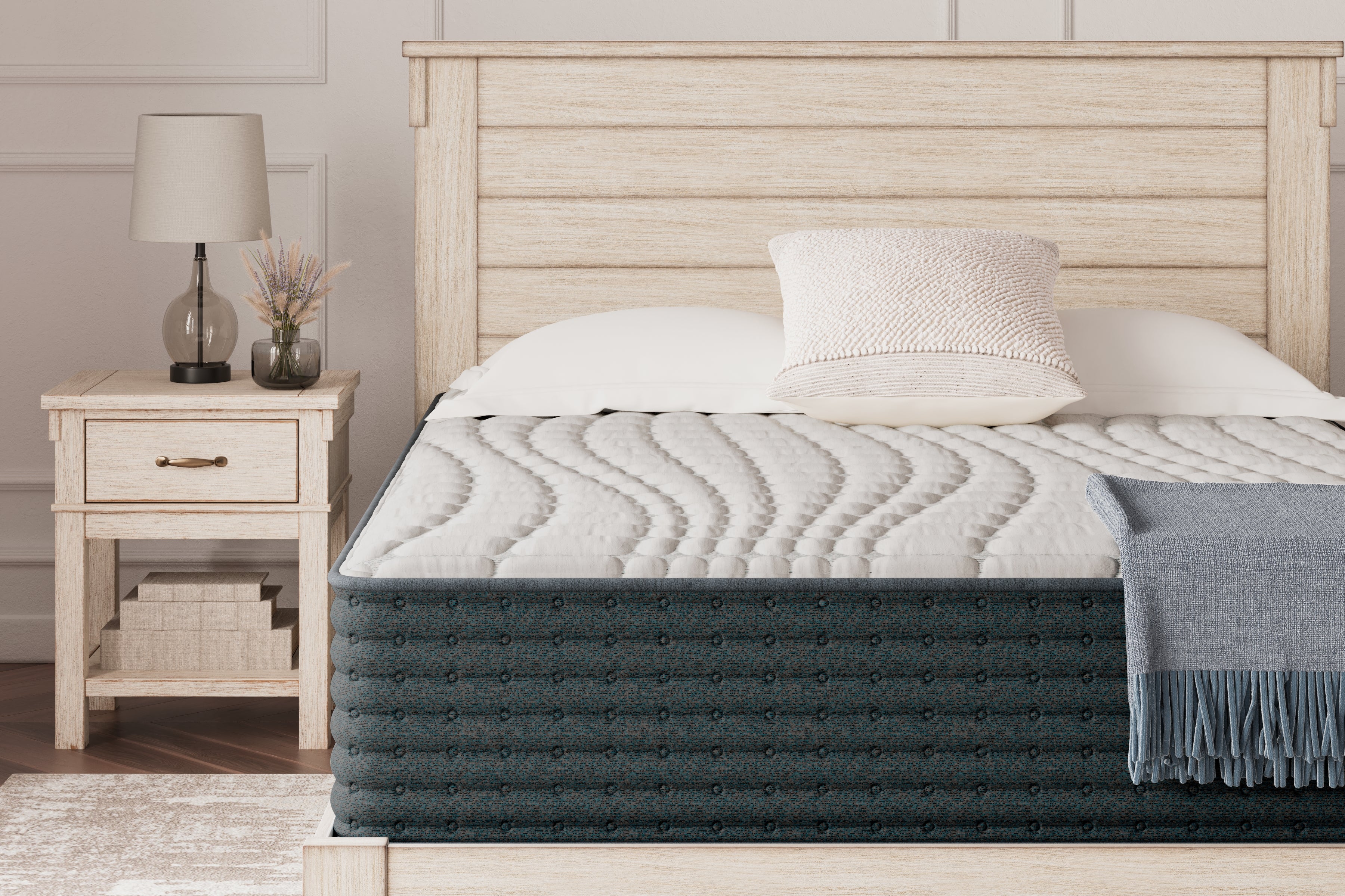 Coral Furniture - Ashley Furniture - Hybrid 1300 Mattresses - Queen / White - M43631