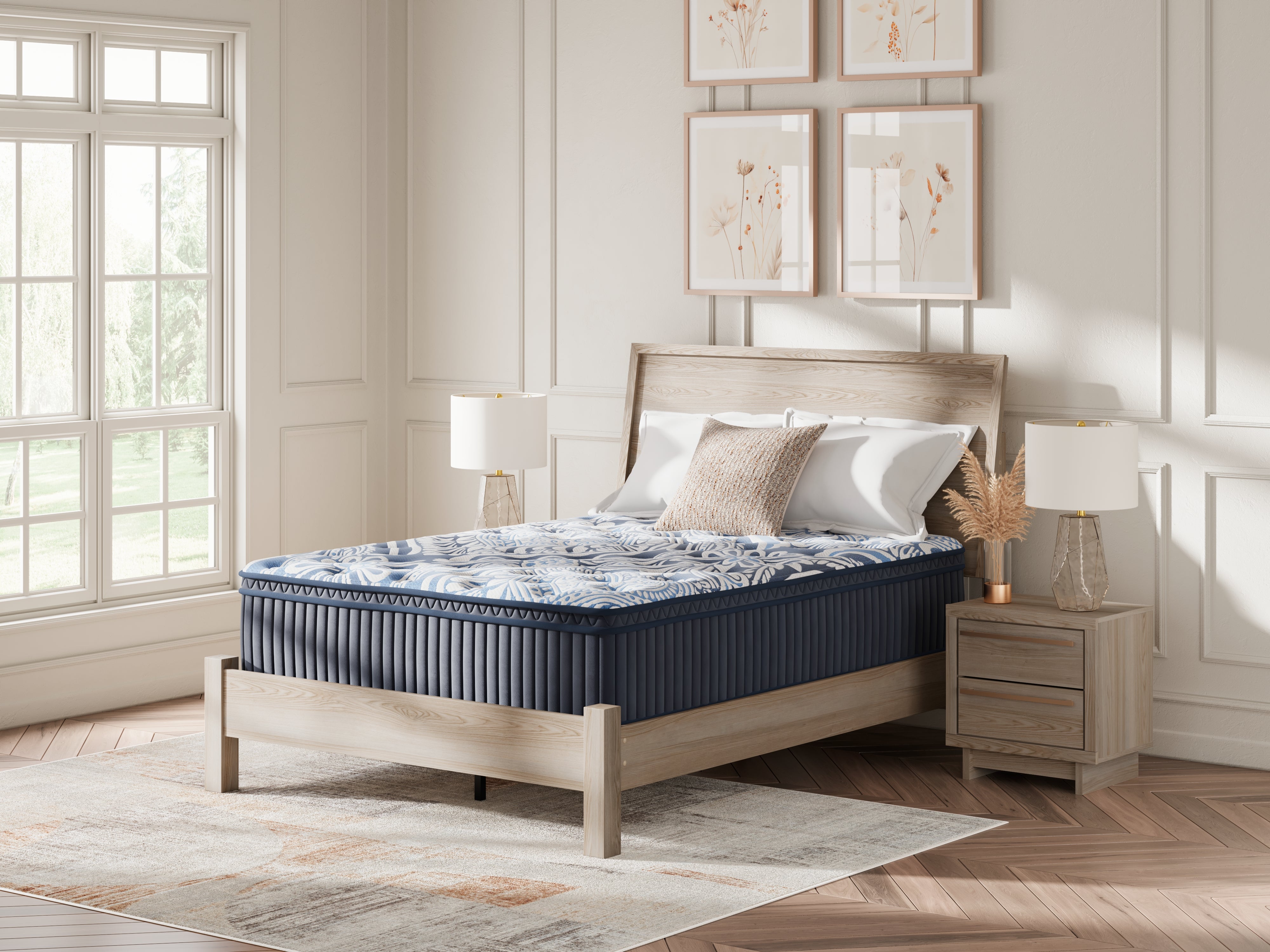 Coral Furniture - Ashley Furniture - Plush Luxe 2.0 Mattresses - King / Blue - M49741