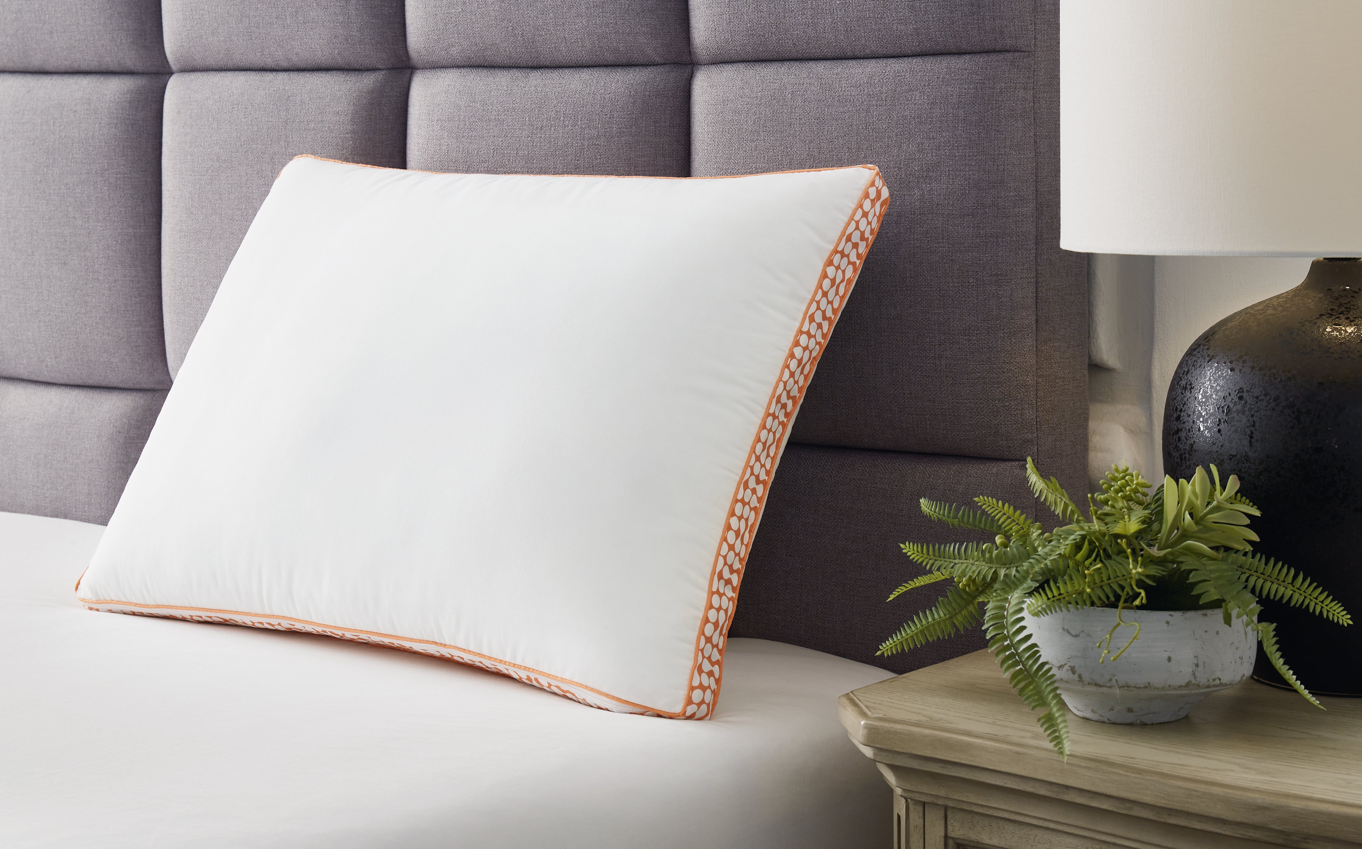 Coral Furniture - Ashley Furniture - Zephyr 2.0 Pillows - 3-in-1 Pillow / White/Orange - M52112P