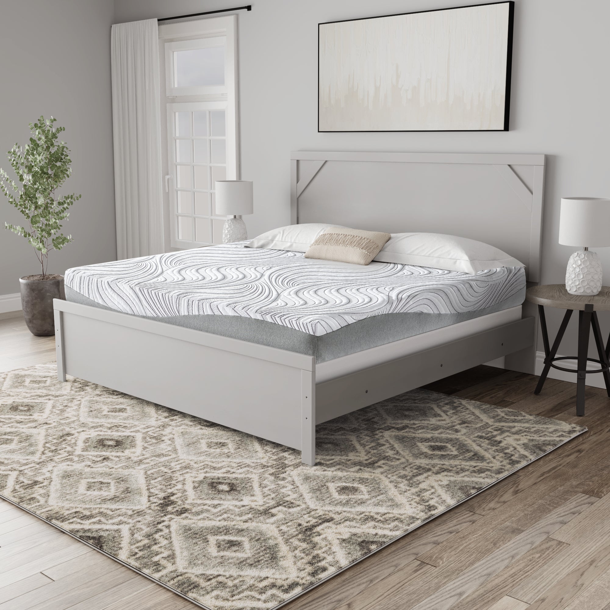 Coral Furniture - Ashley Furniture - 12 Inch Memory Foam Mattresses - King / White - M59341