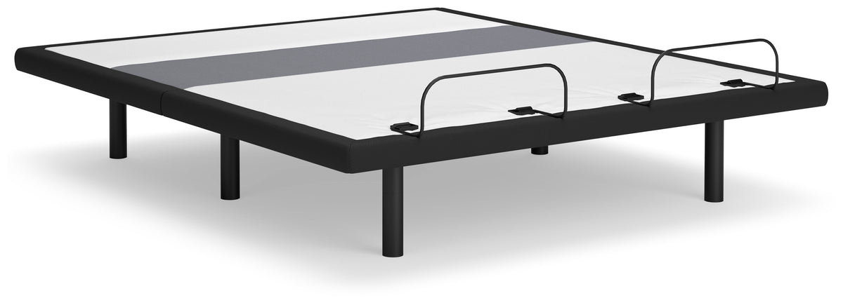 Coral Furniture - Ashley Furniture - Best Base with Lumbar and Audio King Adjustable Base - King Adjustable Base / Charcoal Gray - M5X542