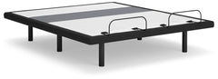 Coral Furniture - Ashley Furniture - Best Base with Lumbar and Audio King Adjustable Base - King Adjustable Base / Charcoal Gray - M5X542