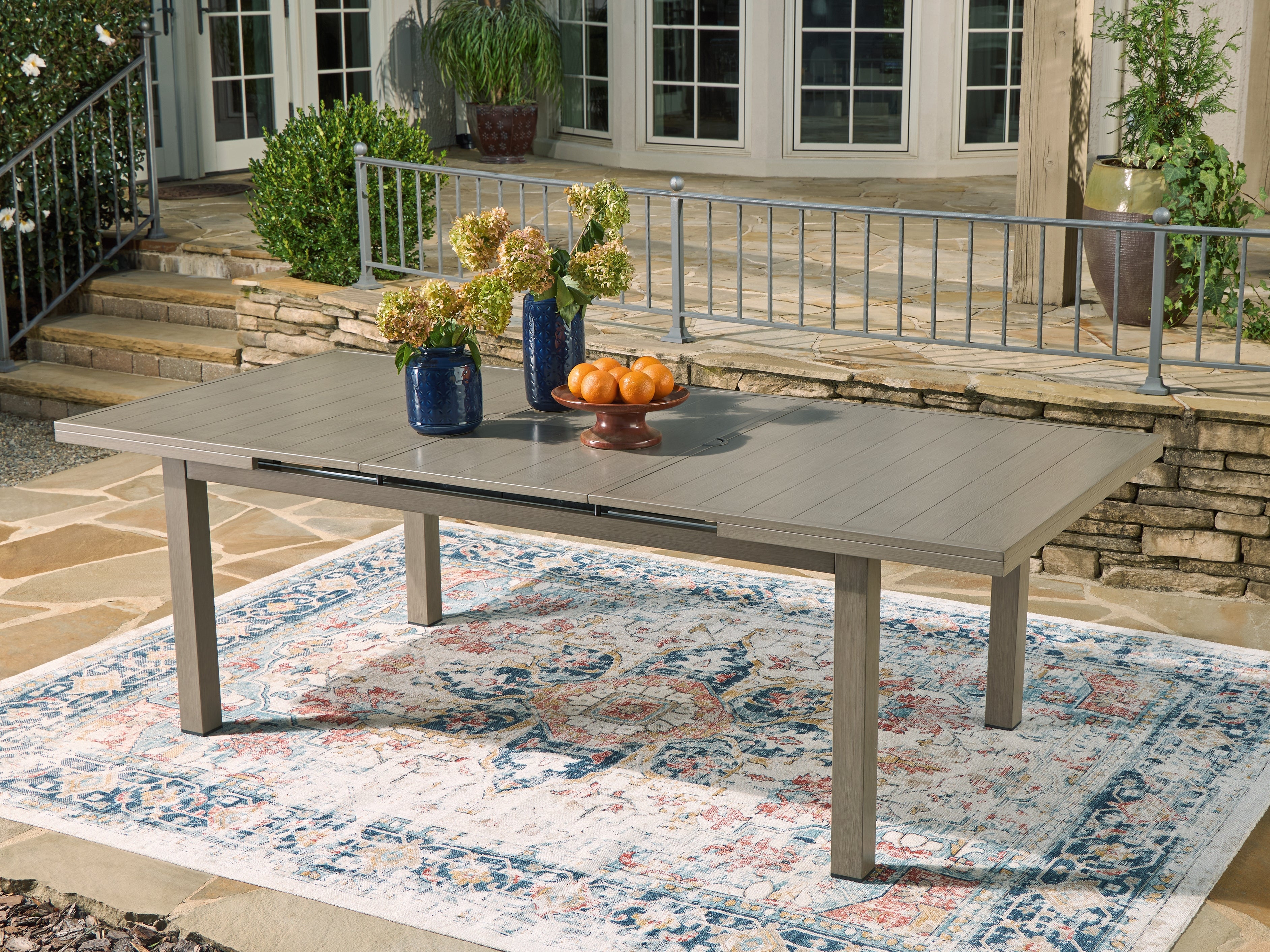 Coral Furniture - Ashley Furniture - Beach Front Outdoor - RECT Dining Room EXT Table / Beige - P323-635