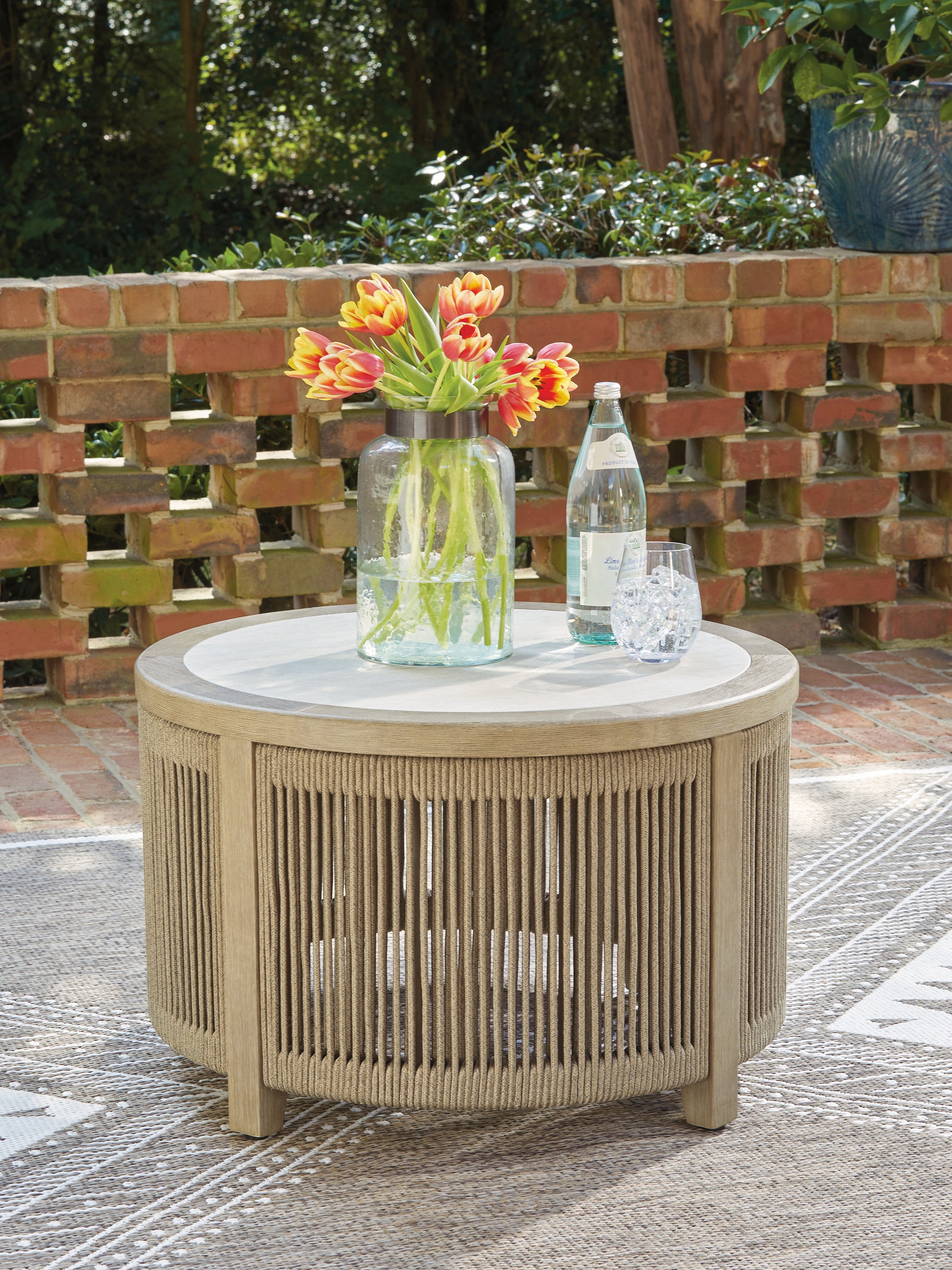 Coral Furniture - Ashley Furniture - Spooners Cove Outdoor - Round Cocktail Table - PCP469-708