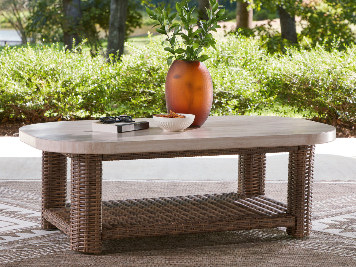 Coral Furniture - Ashley Furniture - Dolan Creek Outdoor - Rectangular Cocktail Table - PCP610-701