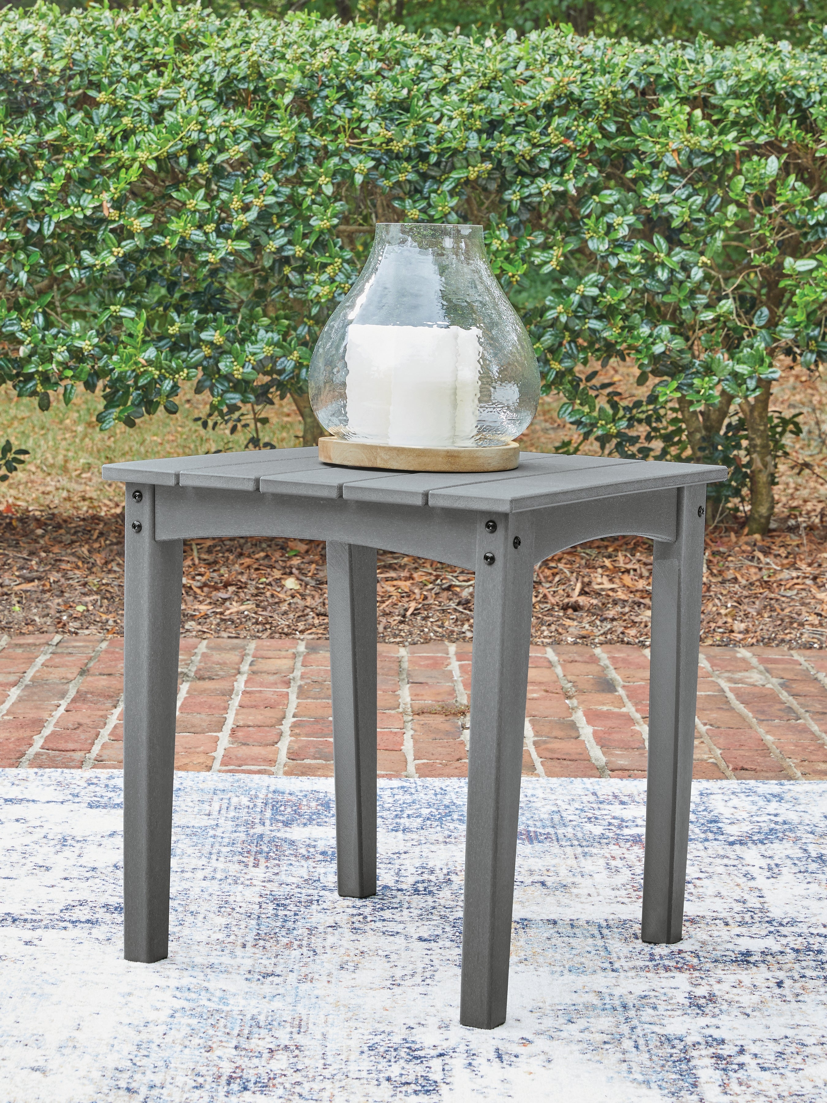 Coral Furniture - Ashley Furniture - Cove Beach Outdoor - Square End Table / Gray - PCP803-702