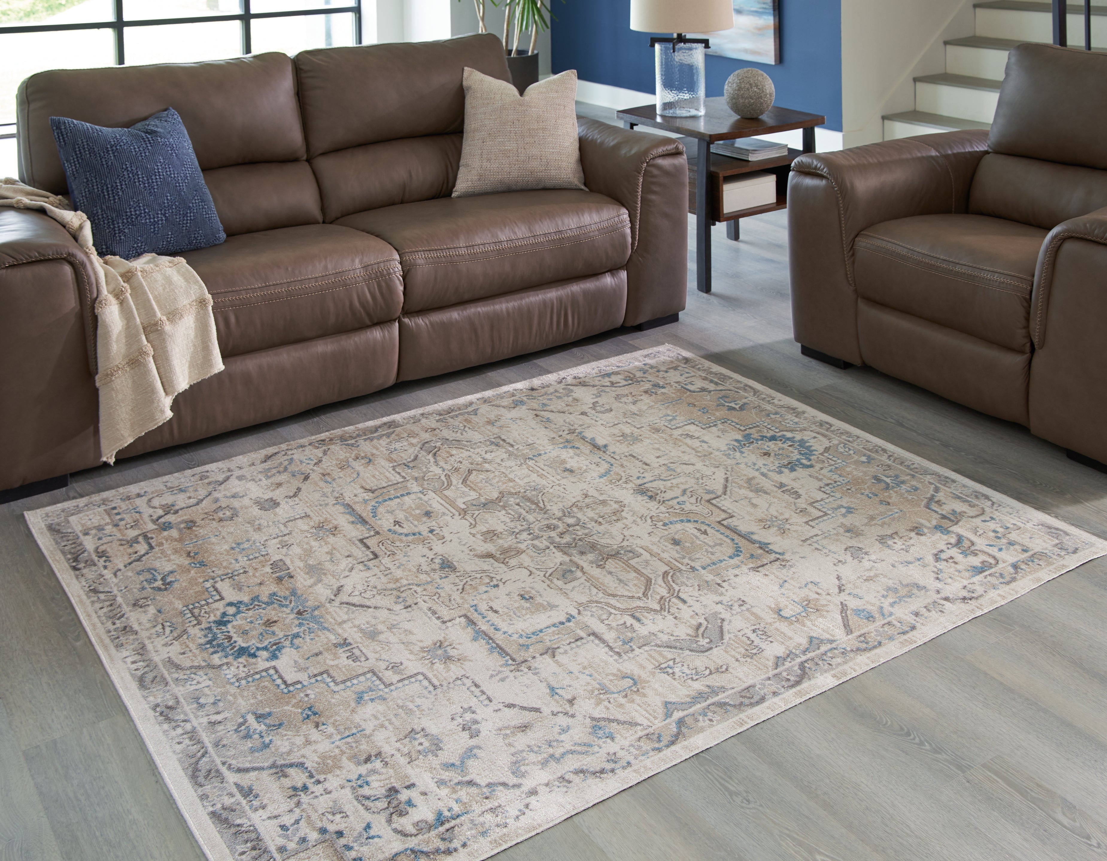 Coral Furniture - Ashley Furniture - Barkham Rug - 7'10" x 10' Washable Rug / Multi - R405551