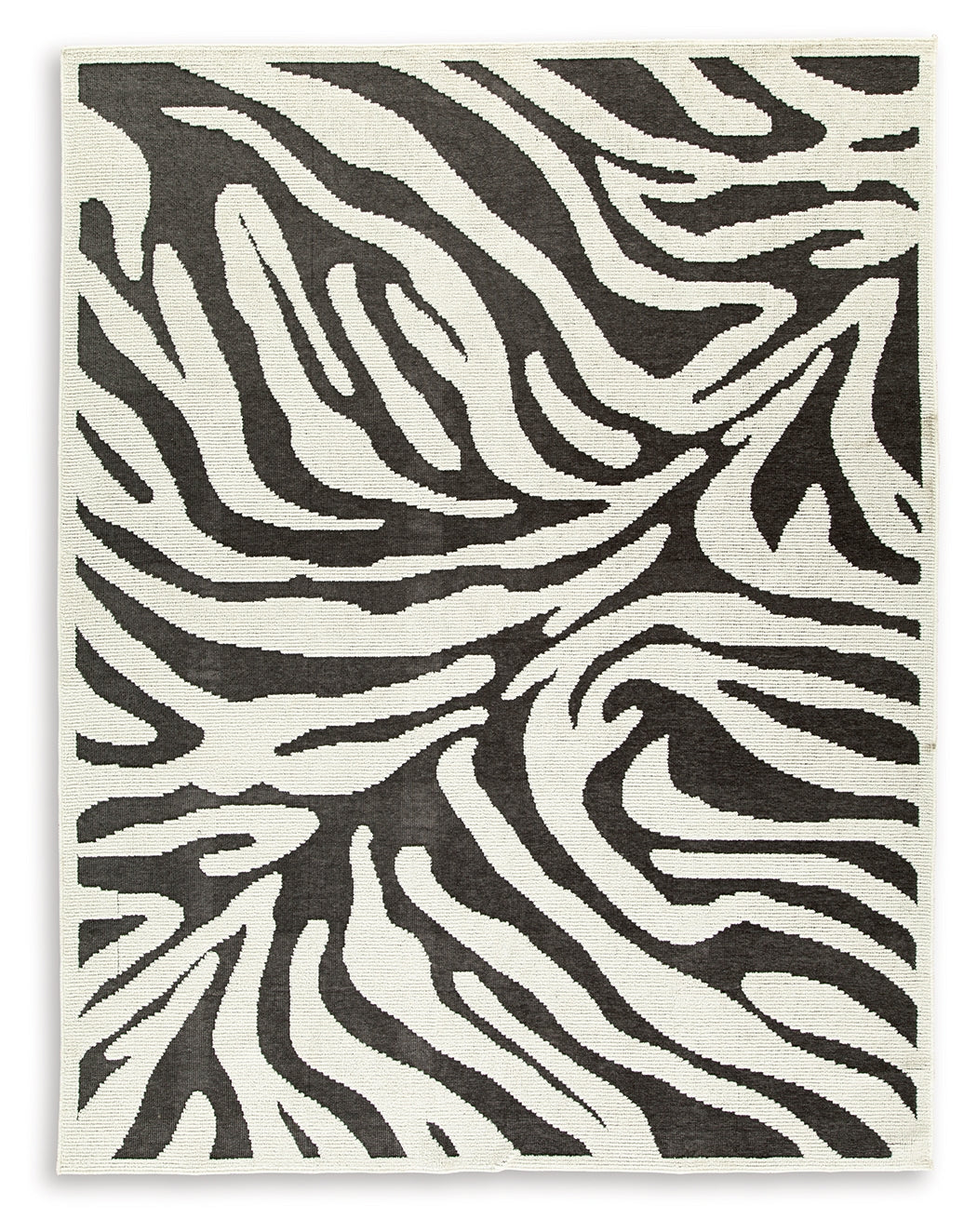 Coral Furniture - Ashley Furniture - Thomwith Rug - 8' x 10'2" Washable Rug / Black/Ivory - R406291