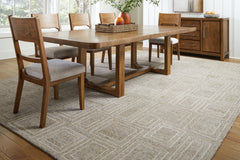 Coral Furniture - Ashley Furniture - Brickburgh Rug - 8' x 10' Rug / Gray/Ivory/Honey - R406901