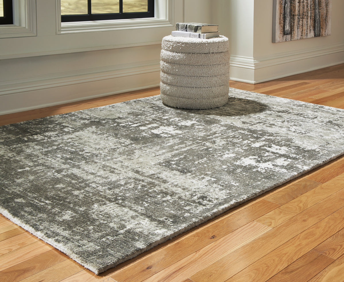 Coral Furniture - Ashley Furniture - Valmontic Rug - 8' x 10' Rug / Gray - R406921