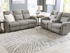 Coral Furniture - Ashley Furniture - Verland Rug - Washable 7'6" x 9'6" Area Rug / Gray/White - R407431