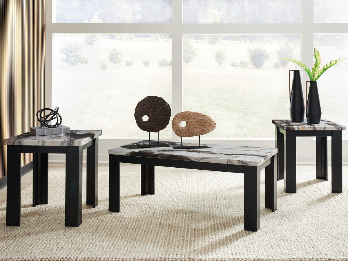 Coral Furniture - Ashley Furniture - Jazmore Table (Set of 3) - Occasional Table Set (3/CN) / Dark Brown - T255-13