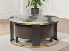 Coral Furniture - Ashley Furniture - Jazmore Nesting Coffee Table (Set of 2) - Nesting Cocktail Tables (Set of 2) / Brown/Brass Finish - T671-22