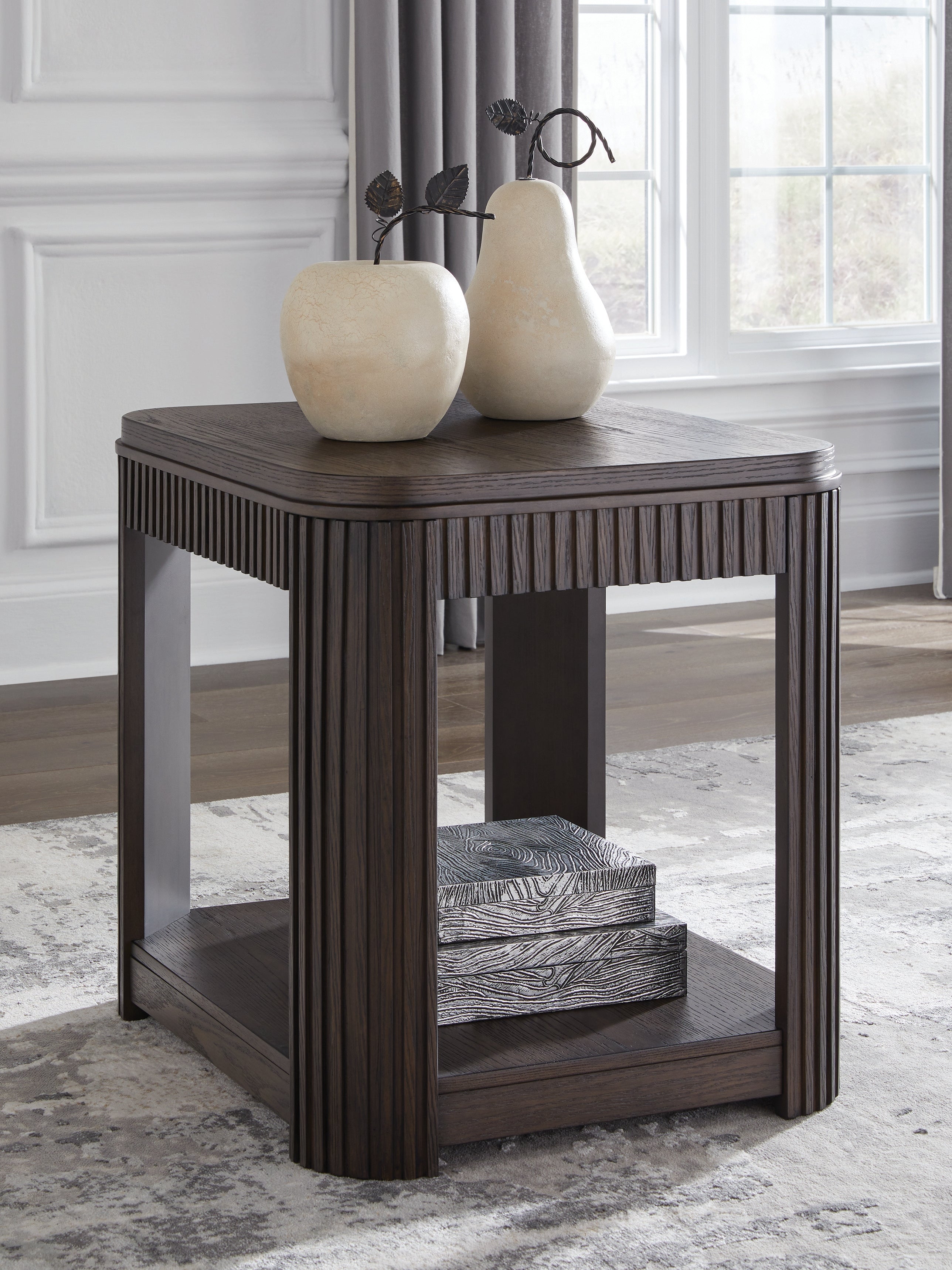 Coral Furniture - Ashley Furniture - Carlibrie End Table - Rectangular End Table / Warm Brown - T700-3