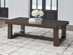 Coral Furniture - Ashley Furniture - Breckington Coffee Table - Rectangular Cocktail Table / Dark Brown - T856-1