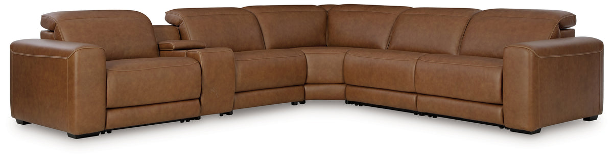 Coral Furniture - Ashley Furniture - Magic Man Sectional - 2-Piece Power Reclining Sectional Loveseat / Caramel - PCU10700S1