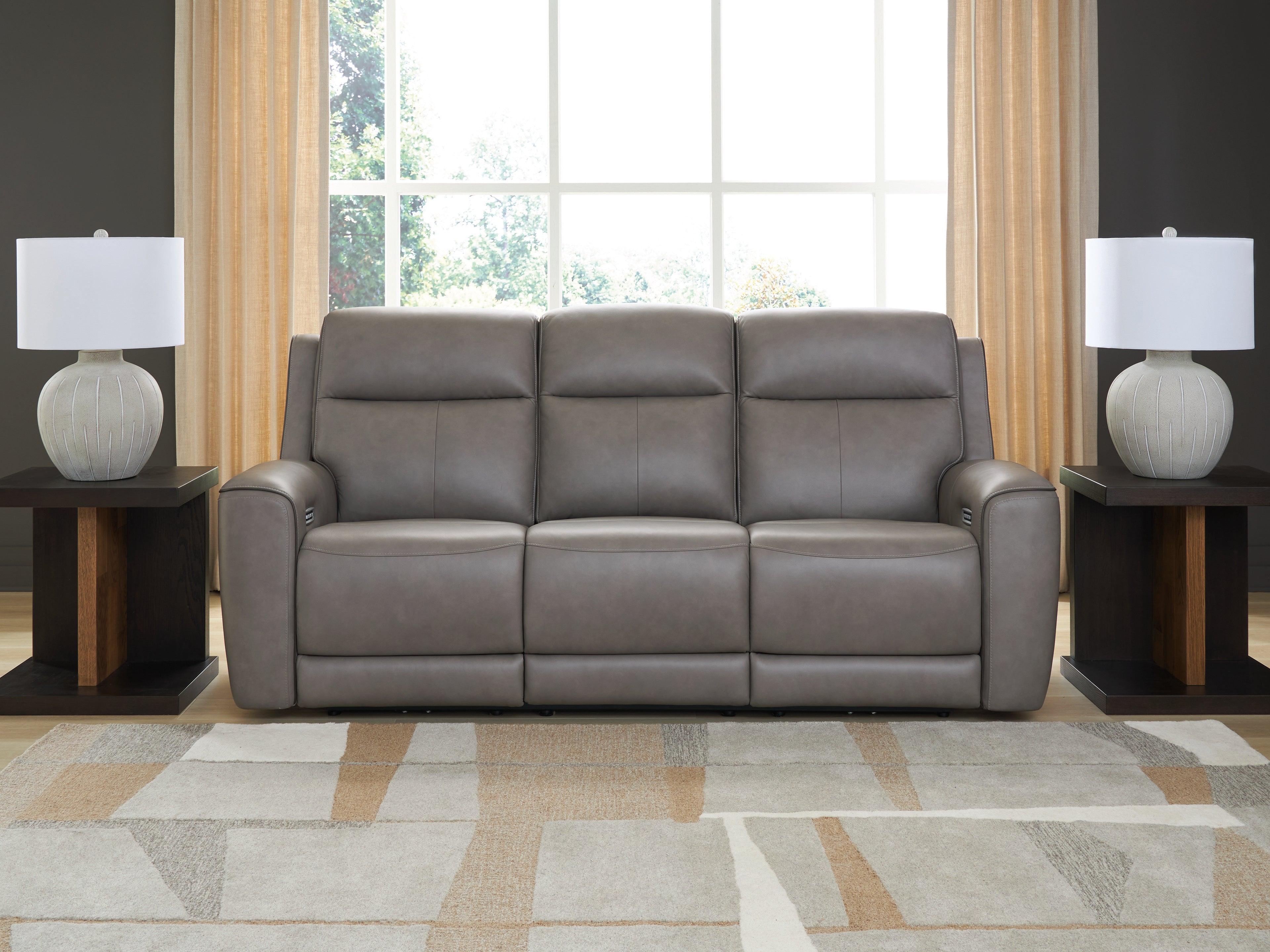 Coral Furniture - Ashley Furniture - 5Z-Comfort Living Room - PWR REC Sofa with ADJ Headrest / Coin - PCU1090015