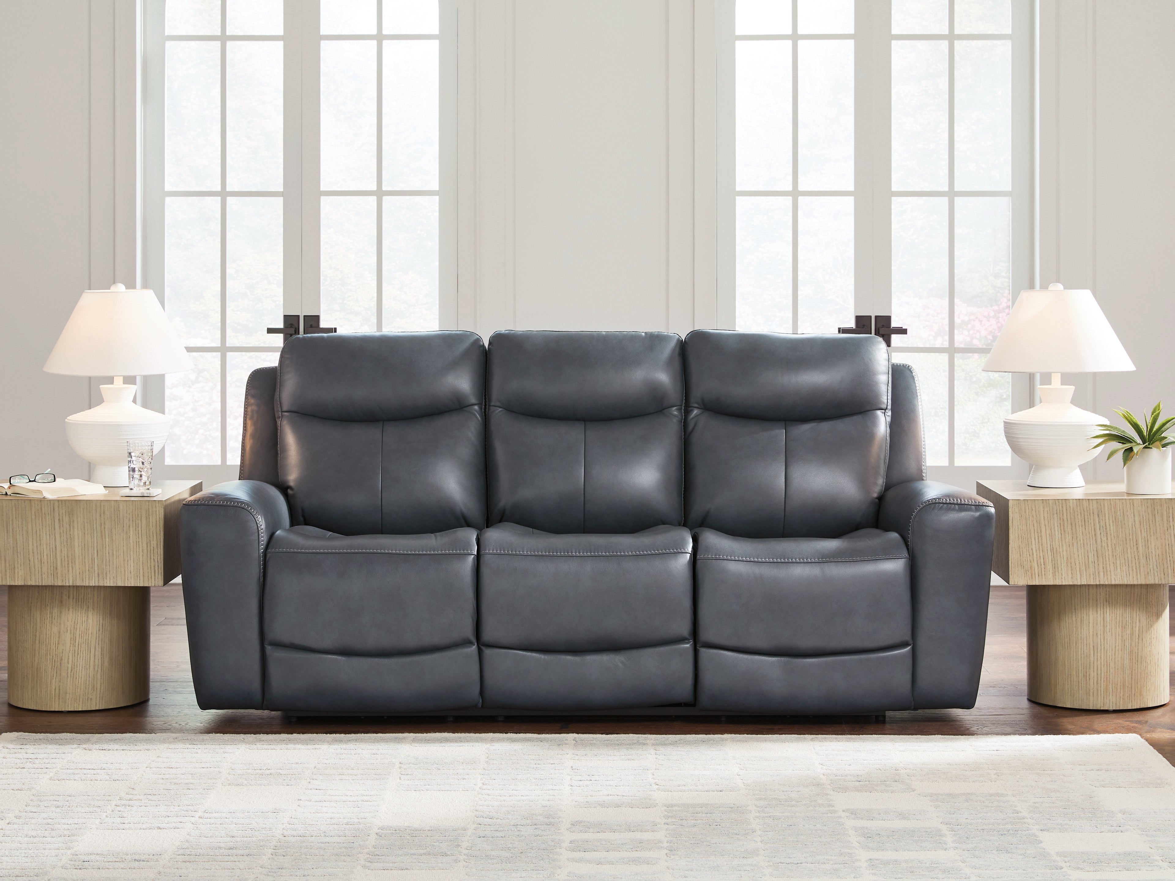 Coral Furniture - Ashley Furniture - Next Move Living Room - PWR REC Sofa with ADJ Headrest / Admiral - PCU1210015