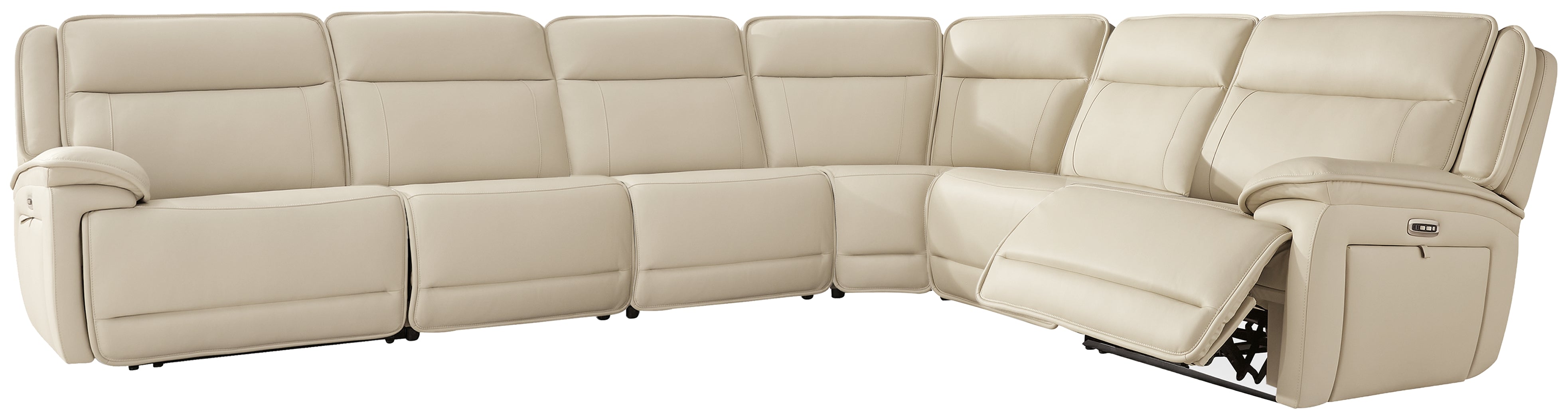 Coral Furniture - Ashley Furniture - Double Deal Sectional - 6-Piece Reclining Sectional / Almond - U13001S7