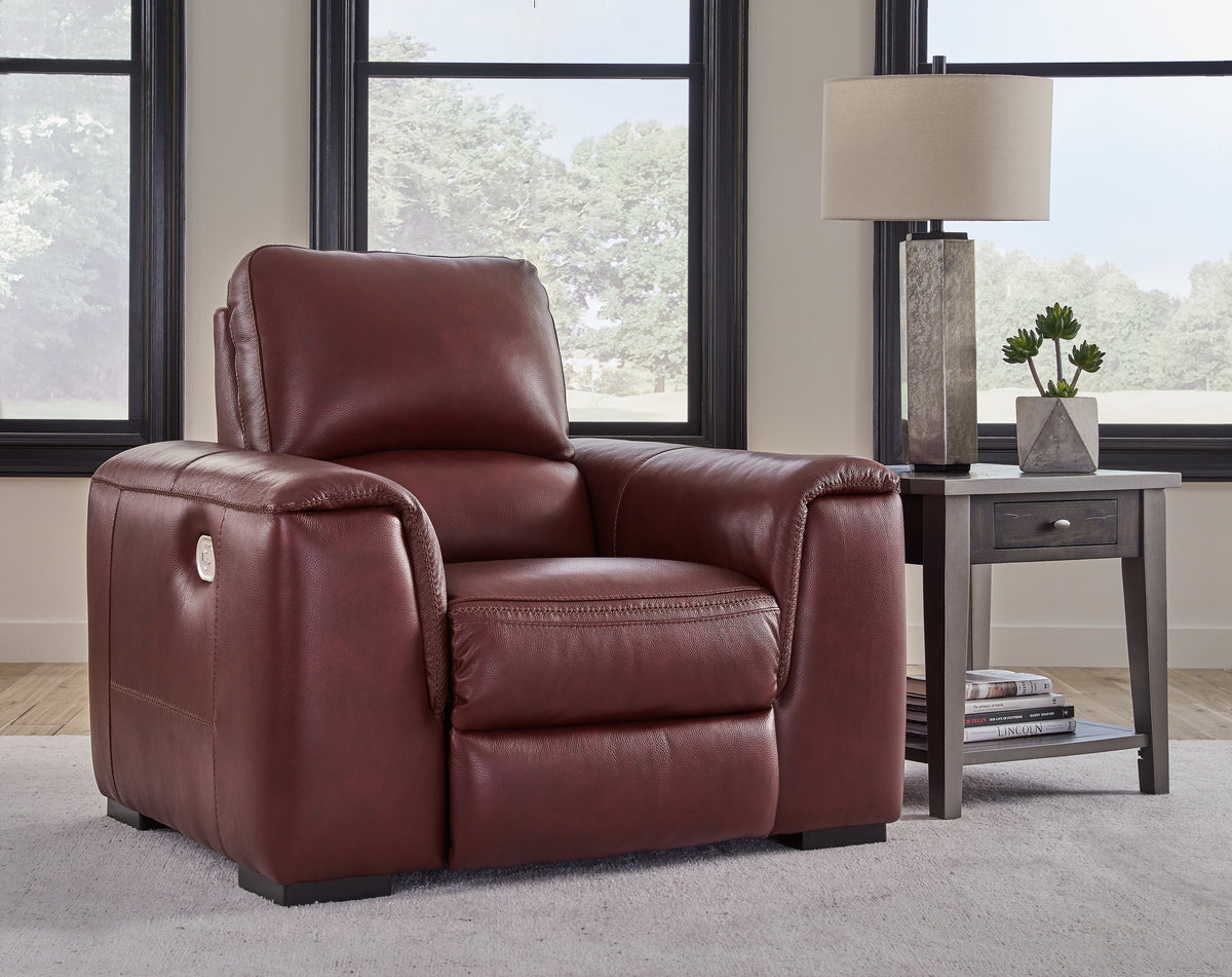 Coral Furniture - Ashley Furniture - Alessandro Living Room - PWR Recliner/ADJ Headrest / Walnut - U2550213