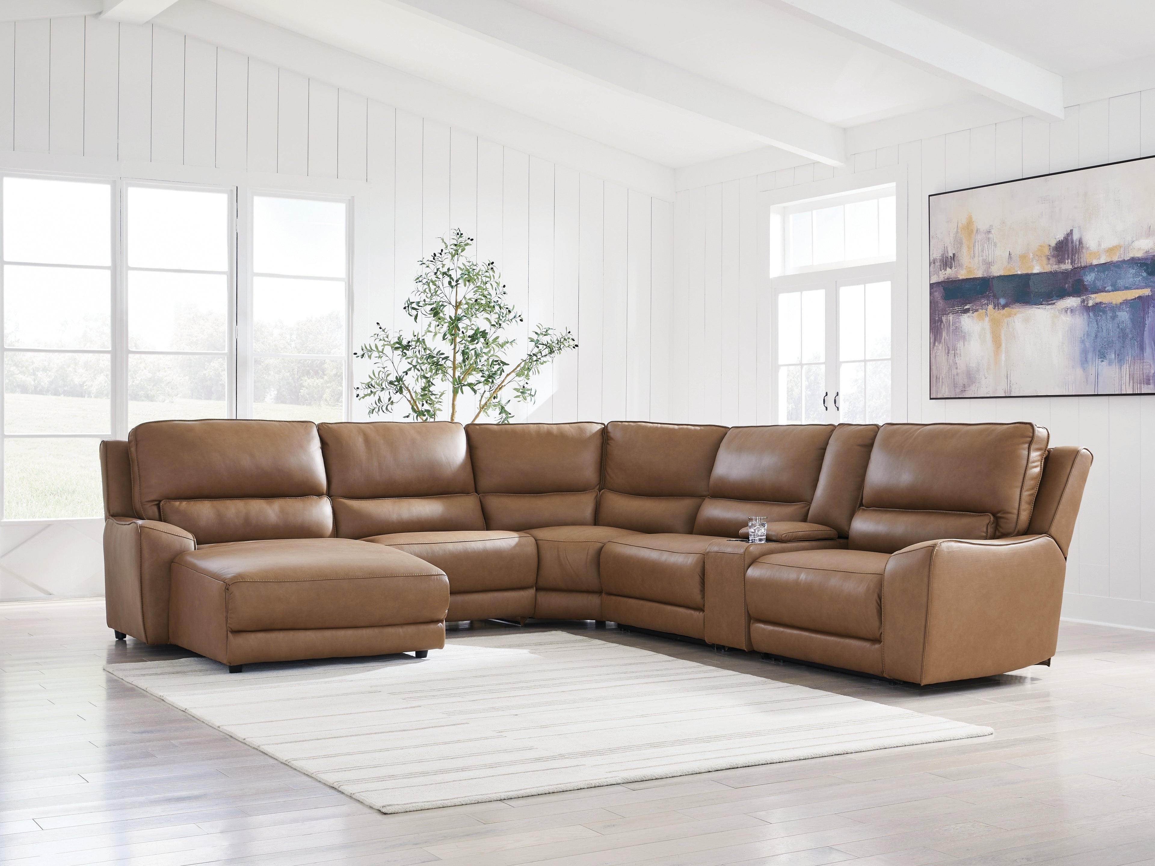 Coral Furniture - Ashley Furniture - DeepWakes Sectional - 6-Piece Power Reclining Sectional with Chaise - PCU62606S19