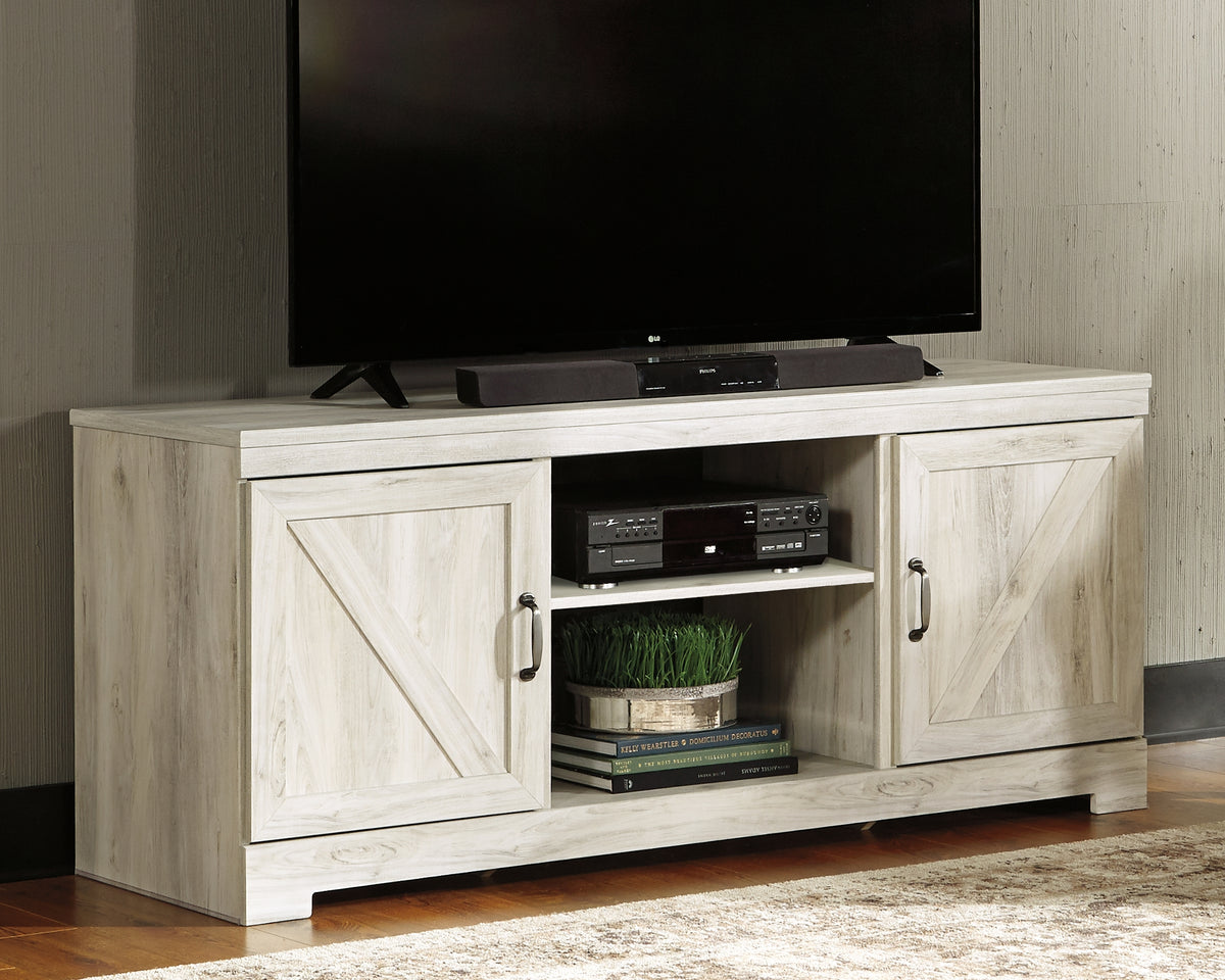 Coral Furniture - Ashley Furniture - Bellaby TV Stand - 63" / Whitewash - W331-68