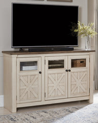 Coral Furniture - Ashley Furniture - Bolanburg 60" TV Stand - 60" / White/Weathered Gray - W647-38