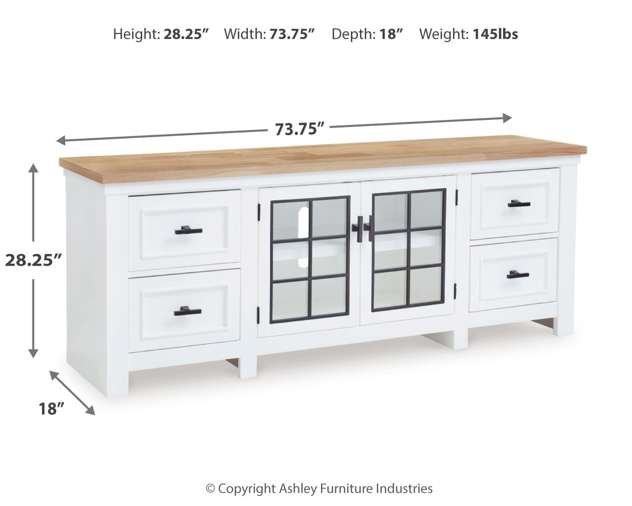 Ashbryn 74" TV Stand